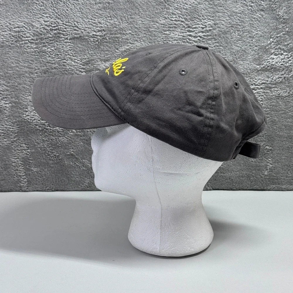Cabela's Club Hat Mens Gray Yellow Strap Back Baseball Ball Cap Adjustable